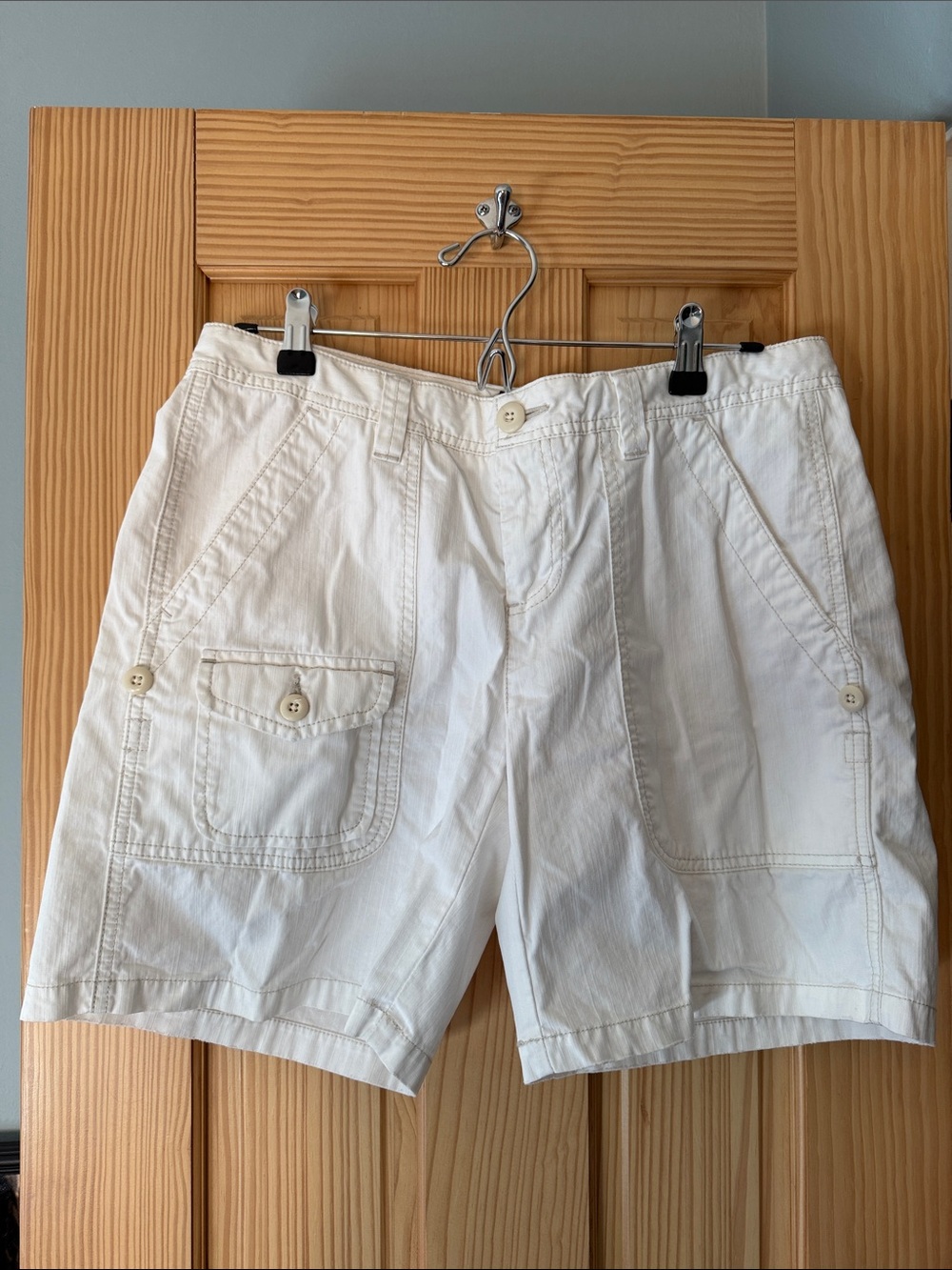 Polo by Ralph Lauren Women's White Cargo Bermuda Shorts
